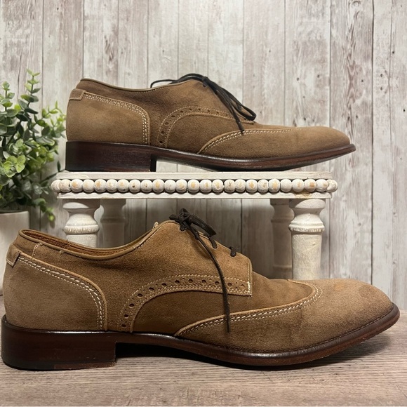 Johnston & Murphy Brown Suede Wingtip Oxfords Men’s 11 Preppy Classic main image 9